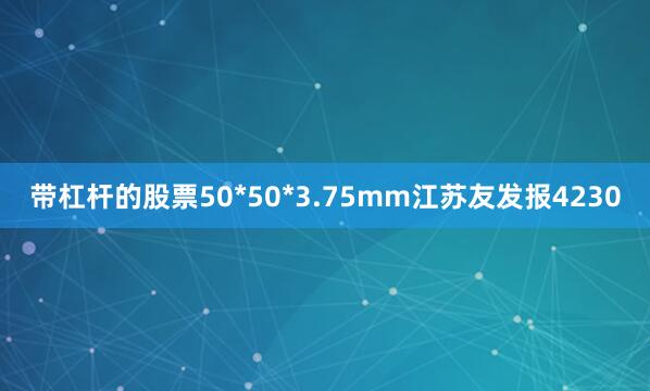 带杠杆的股票50*50*3.75mm江苏友发报4230